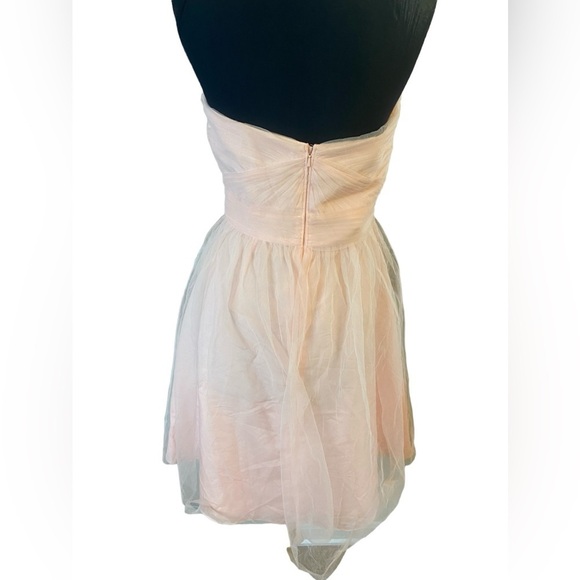 David’s Bridal Light Pink Chiffon Midi Dress Gown - Picture 10 of 16